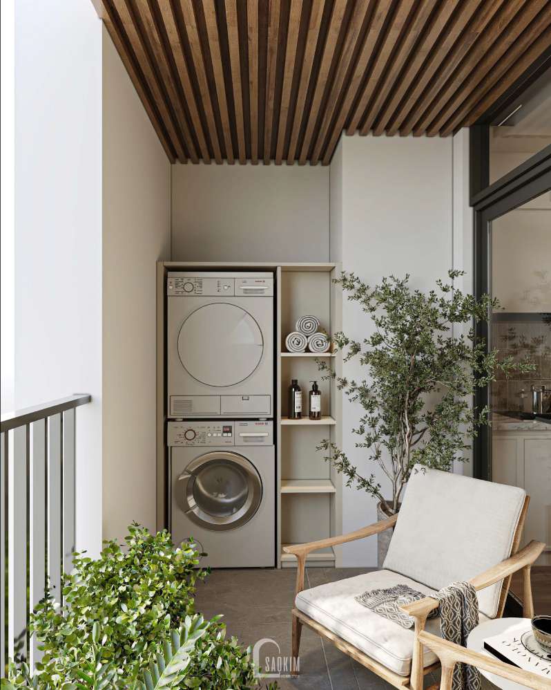 Thiết kế nội thất khu vực ban công  phong cách Parisian mix Modern dự án The Prime Thái Nguyên